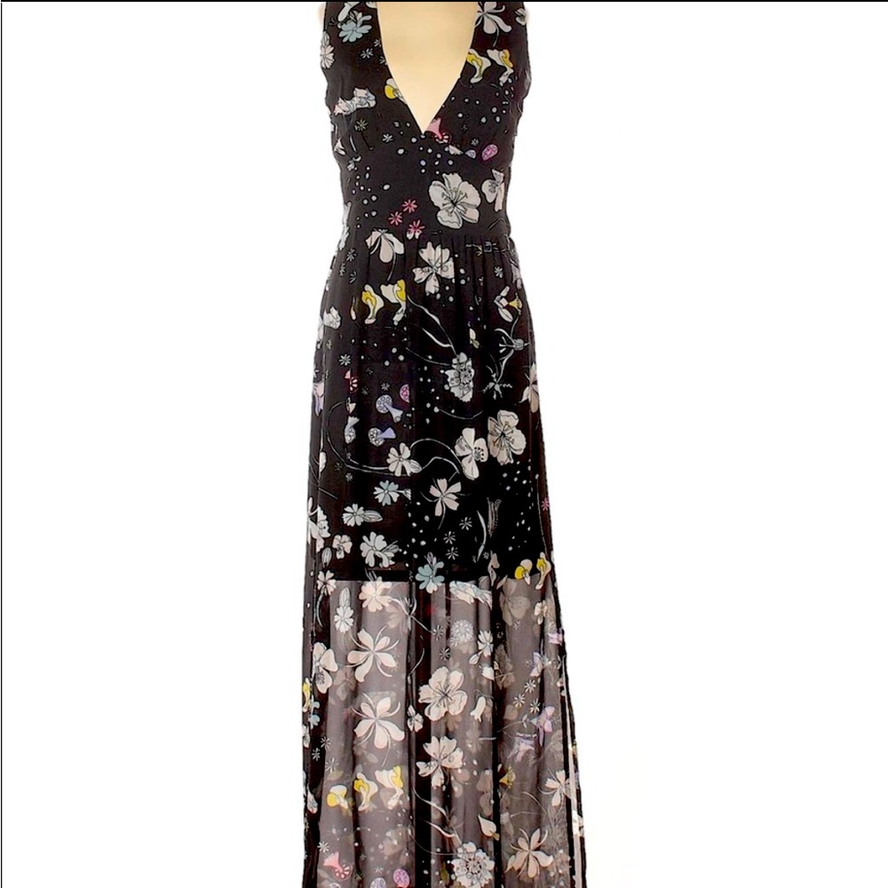 H&M Floral Conscious Collection Maxi Dress Size: 10